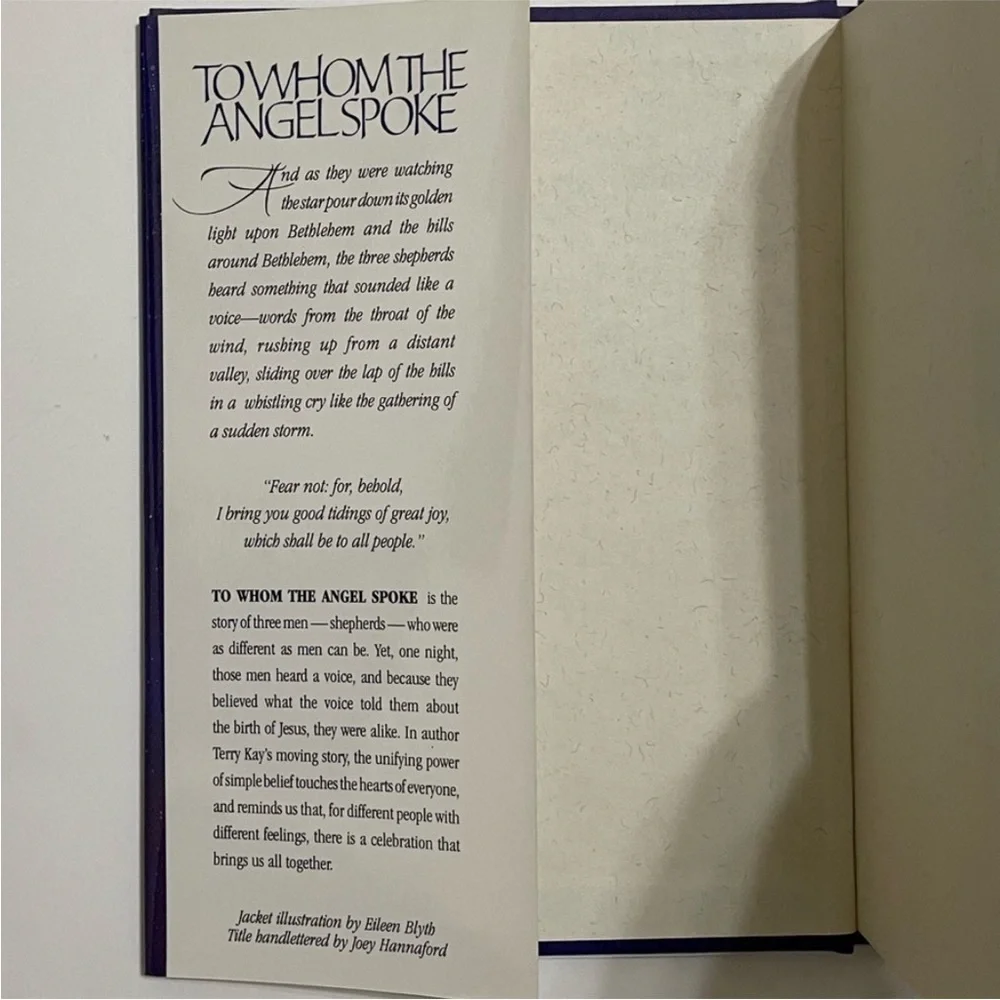 CHRISTMAS To Whom The Angel Spoke, The Story Of Christmas Book